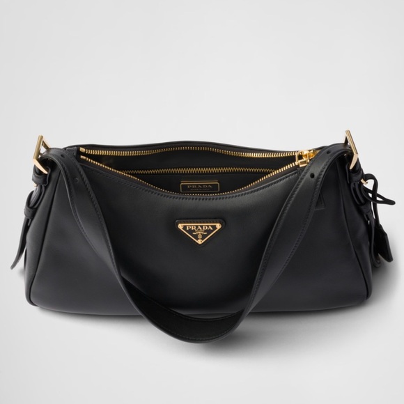 Prada Black and Gold Shoulder Bag - Picture 2 of 6